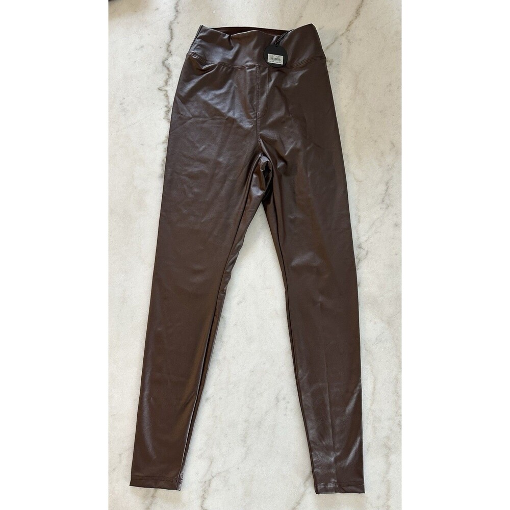 Aerie Offline Luxe Faux Leather Leggings Brown Size Size Small Short New